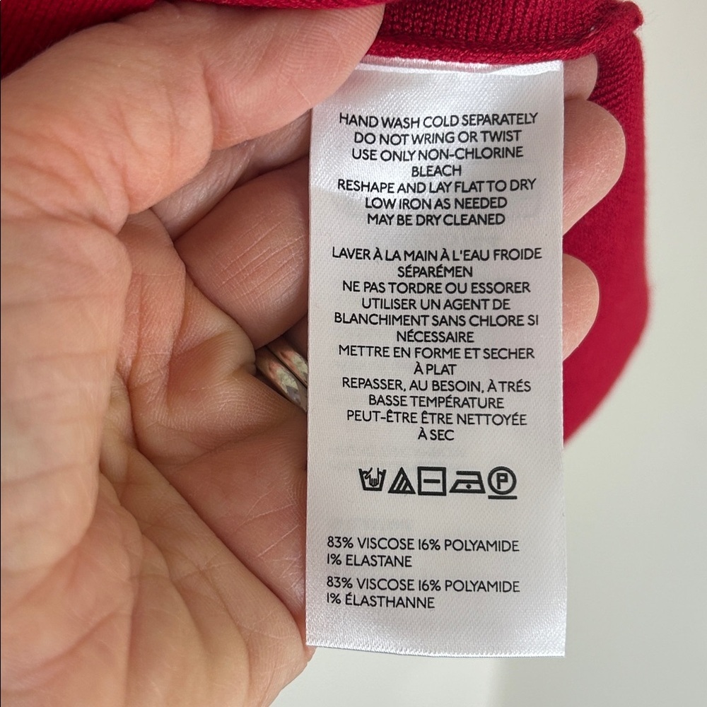 ANTHROPOLOGIE Maeve Knit Muscle Peplum Tank Top Red Size Small - Picture 9 of 16
